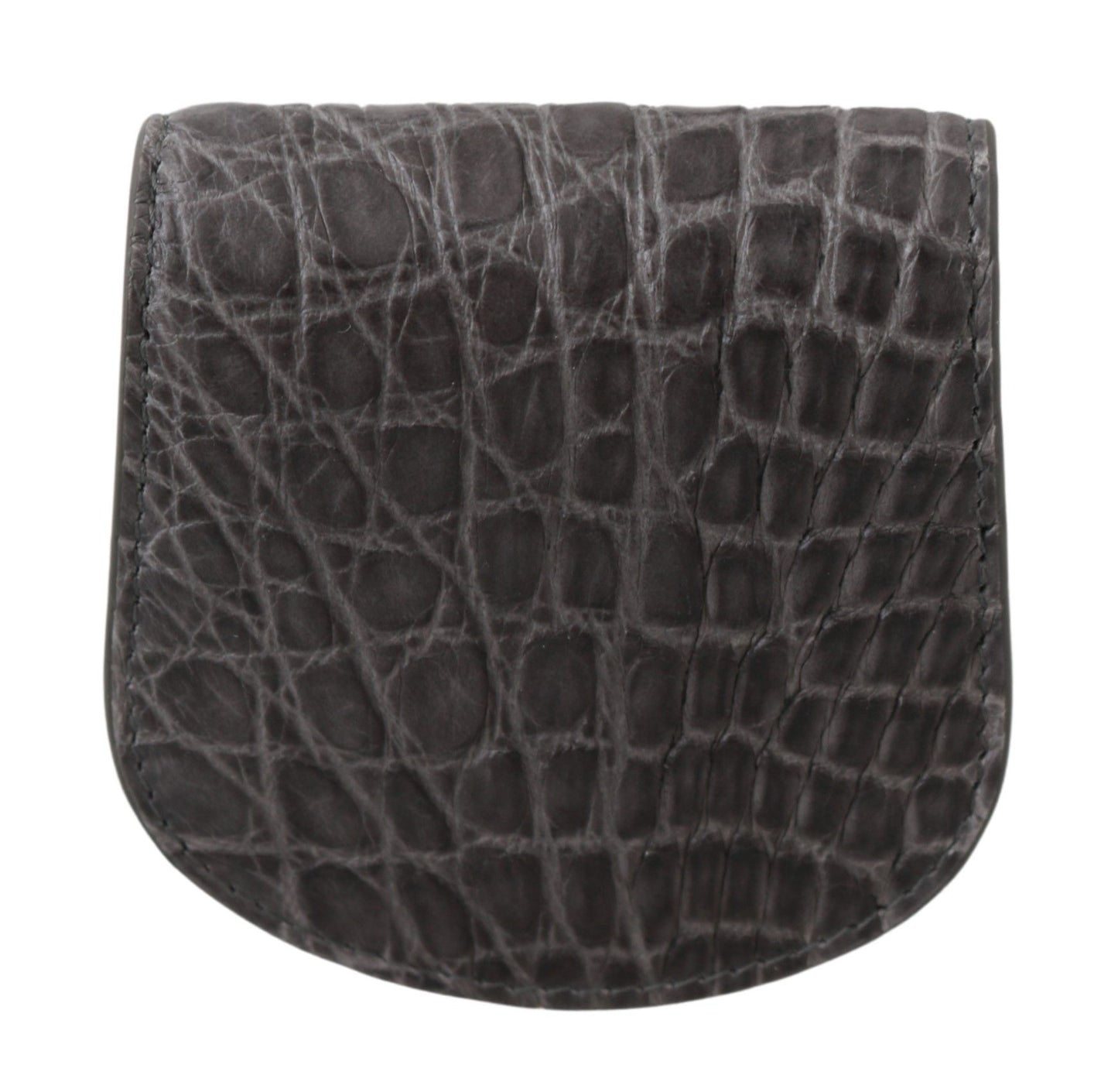 Dolce & Gabbana Gray Exotic Skin Cm Case Holder Pocket Wallet