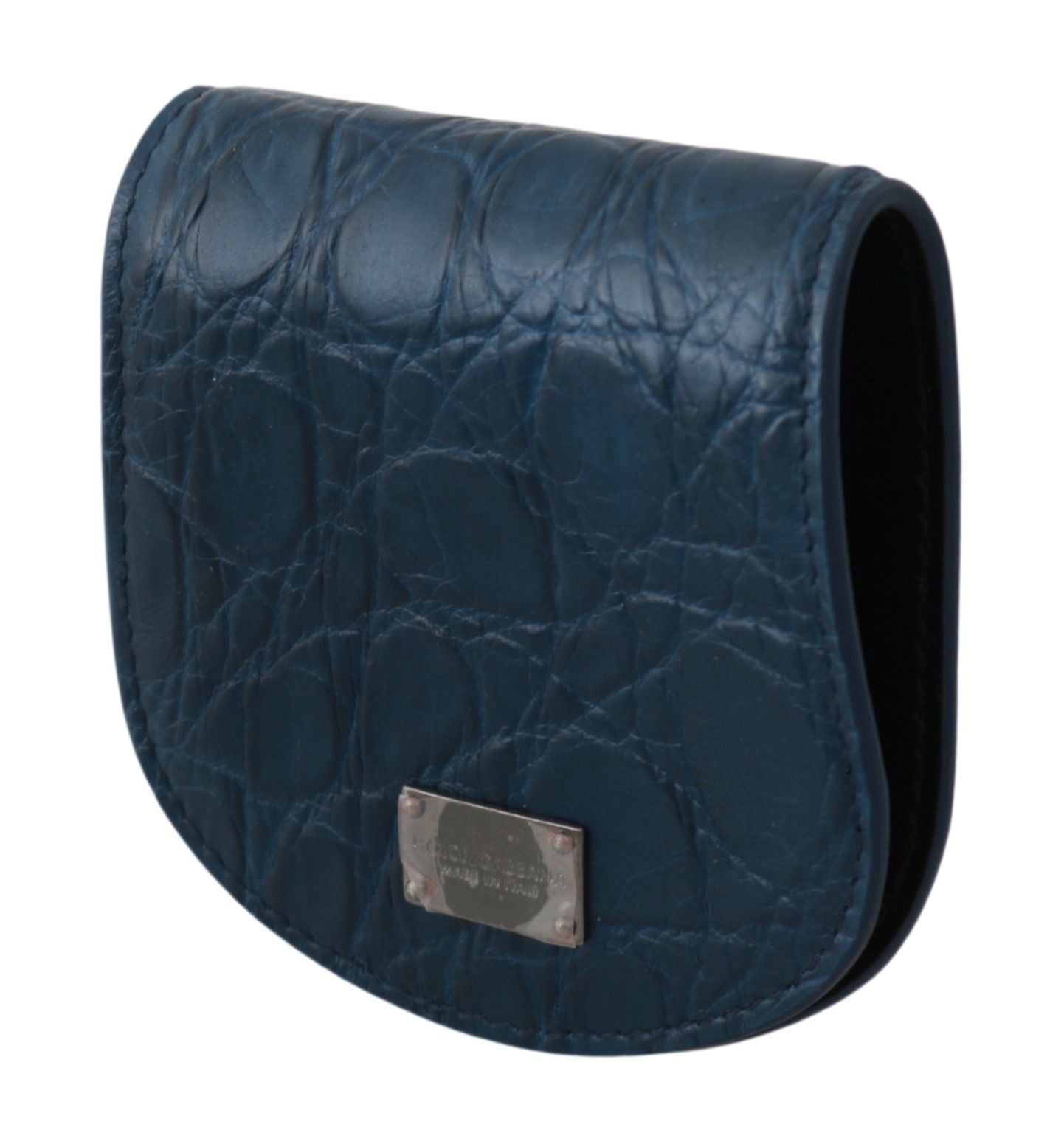 Dolce & Gabbana Blue Leather Holder Pocket Cm Case