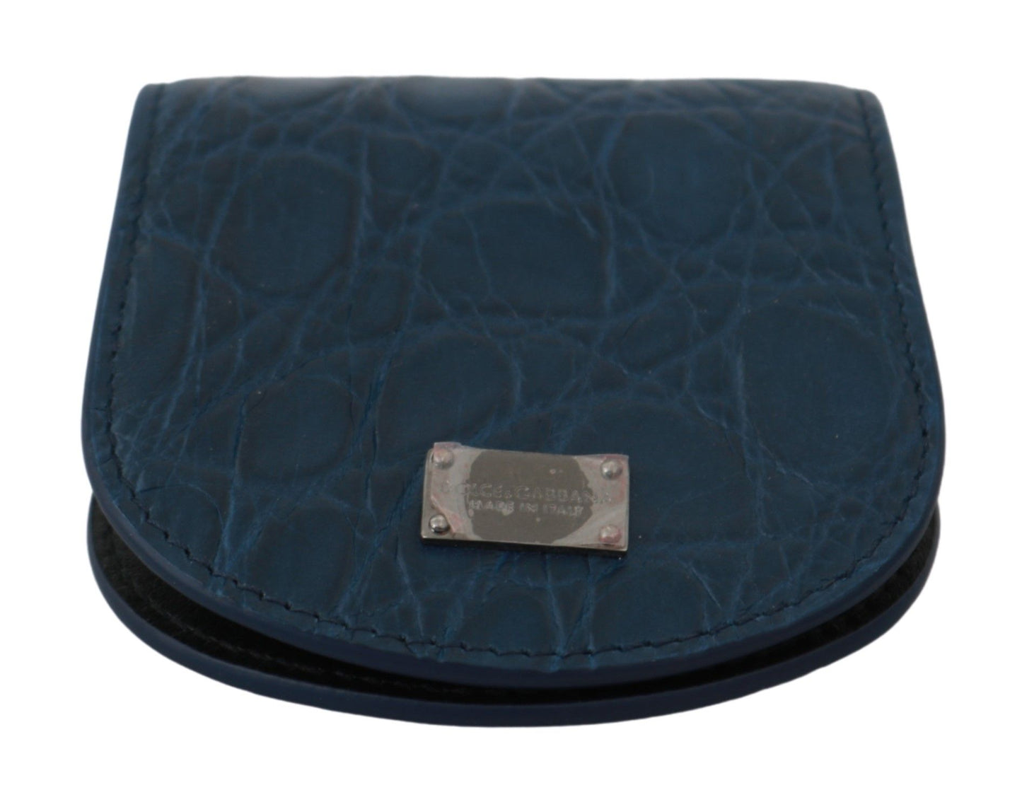 Dolce & Gabbana Blue Leather Holder Pocket Cm Case