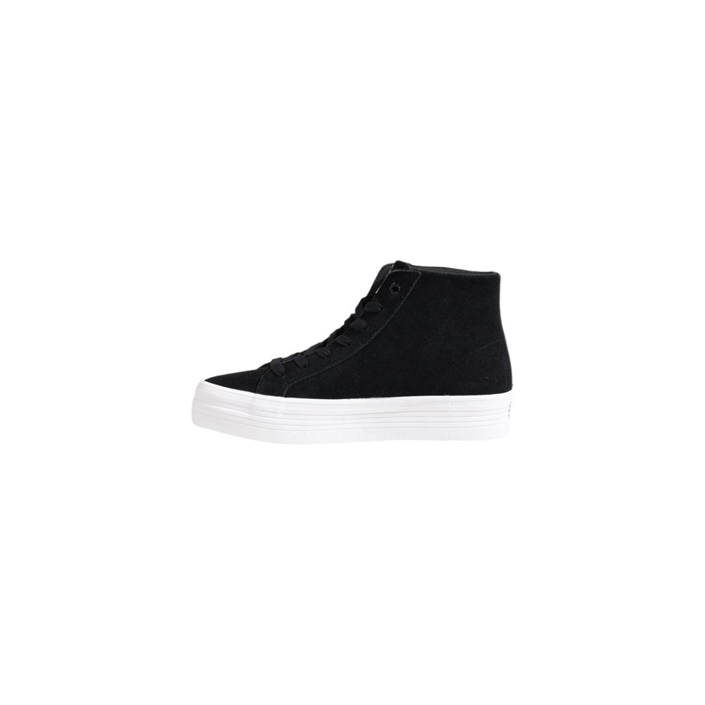 Calvin Klein Jeans Black Suede Leather Platform Sneakers