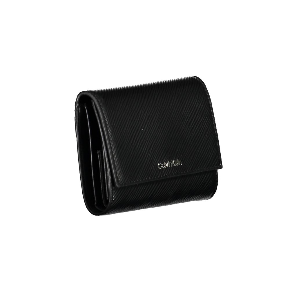 Calvin Klein Black Polyurethane Women Wallet