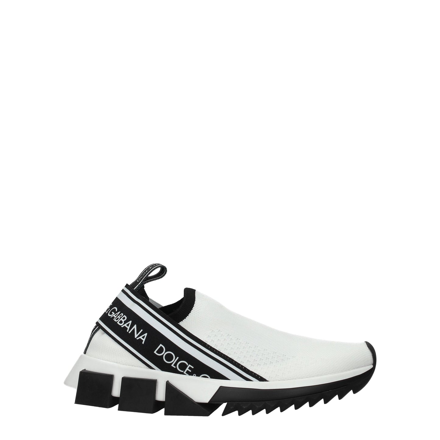 Dolce & Gabbana White Fabric Chunky Sneakers