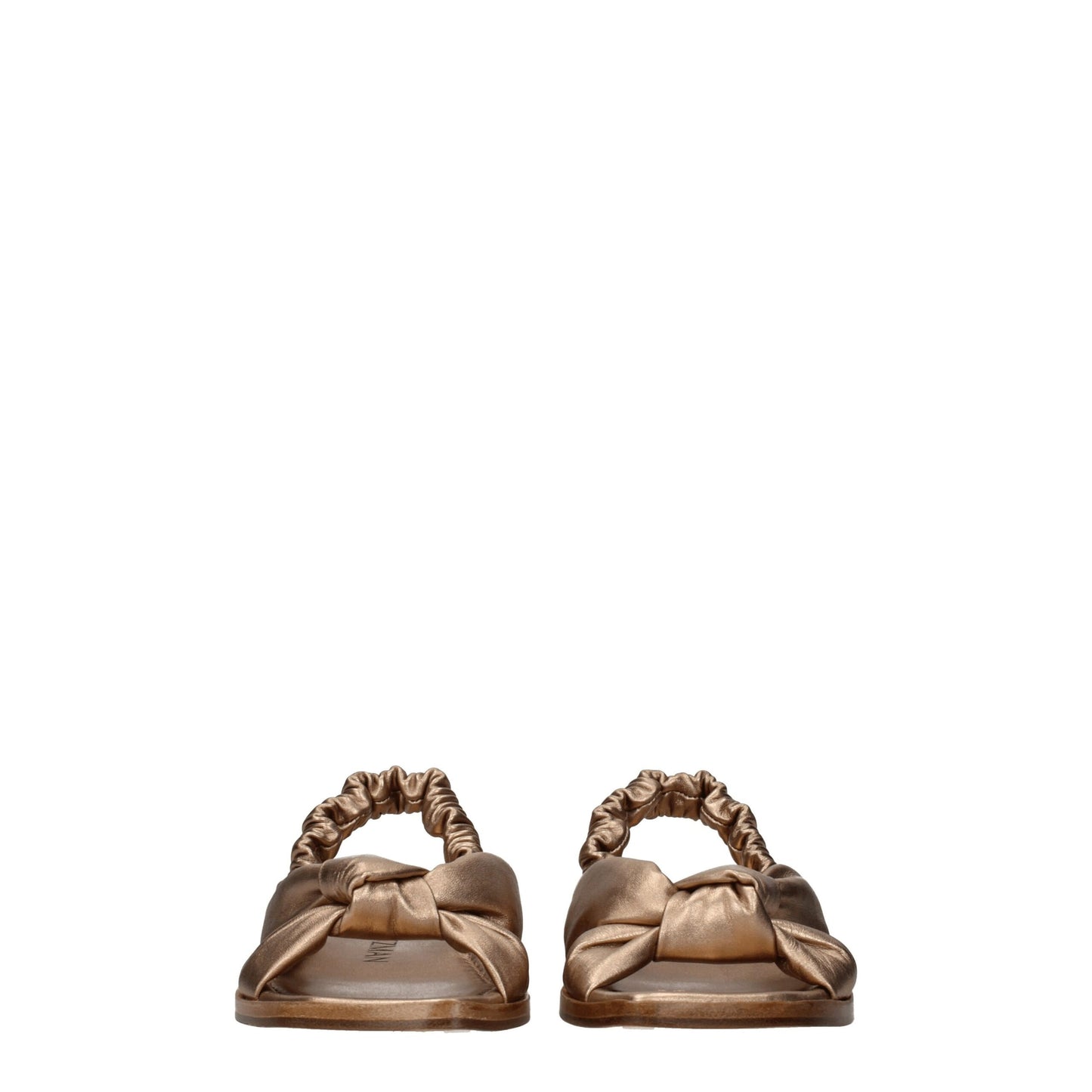 Stuart Weitzman Gold Leather Sandals
