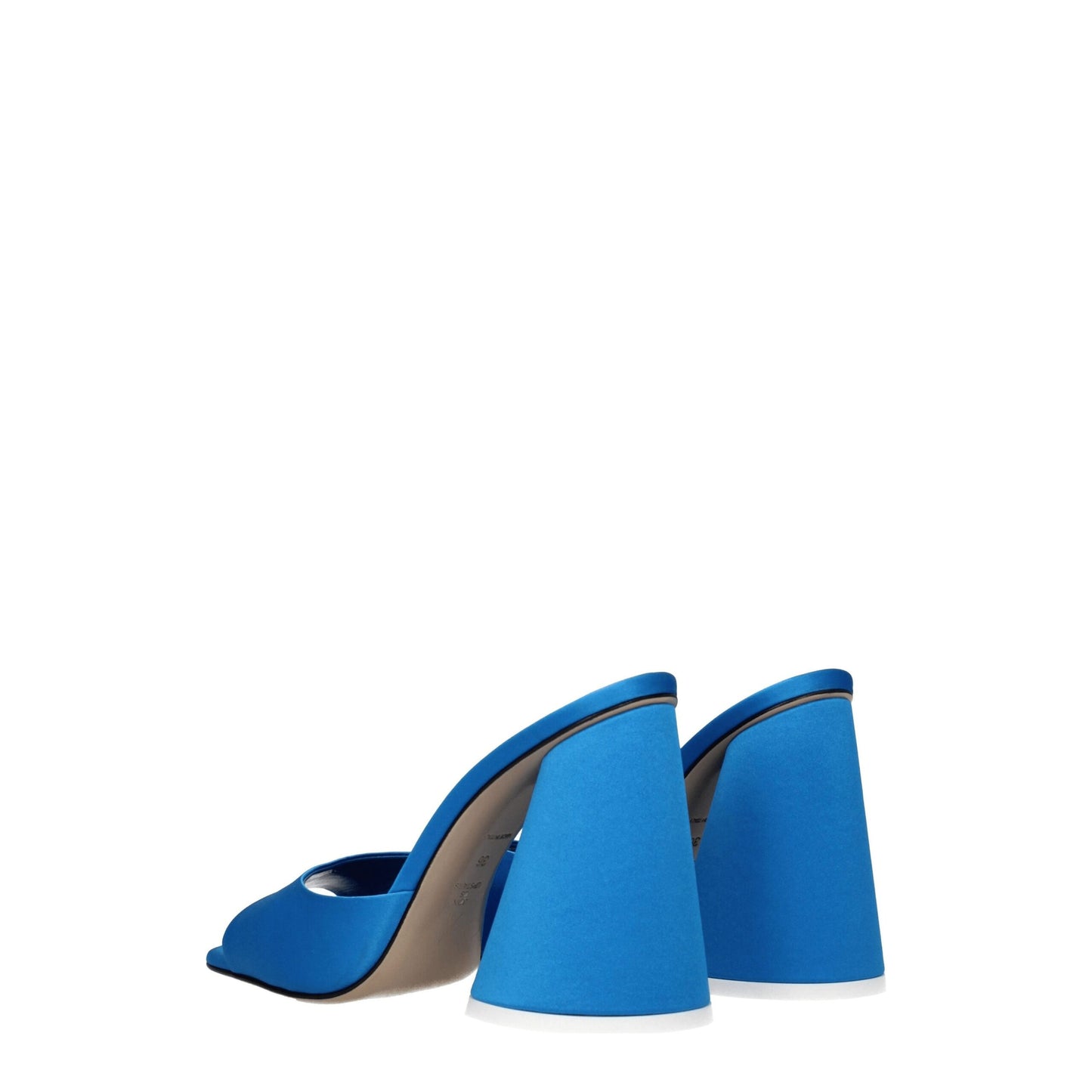 The Attico Light Blue Satin Platform Sandals