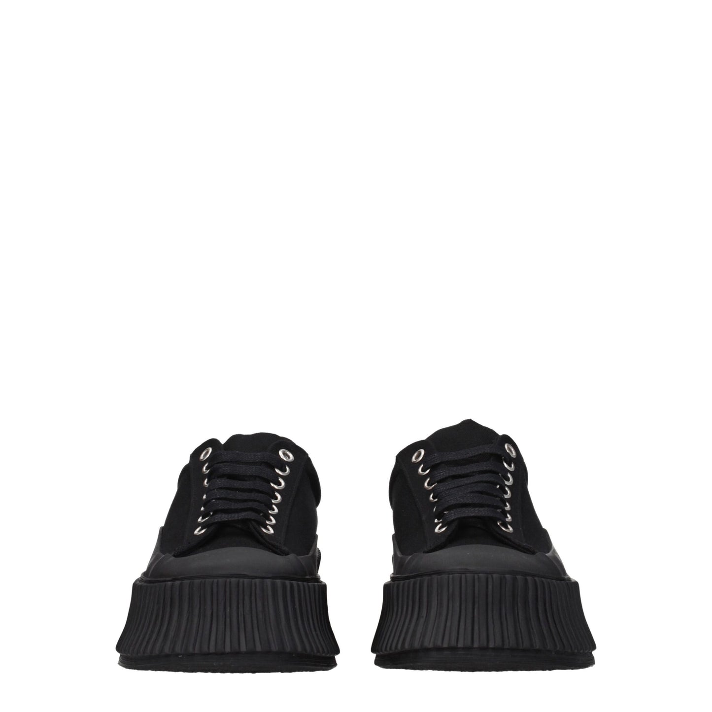 Jil Sander Black Fabric Chunky Sneakers
