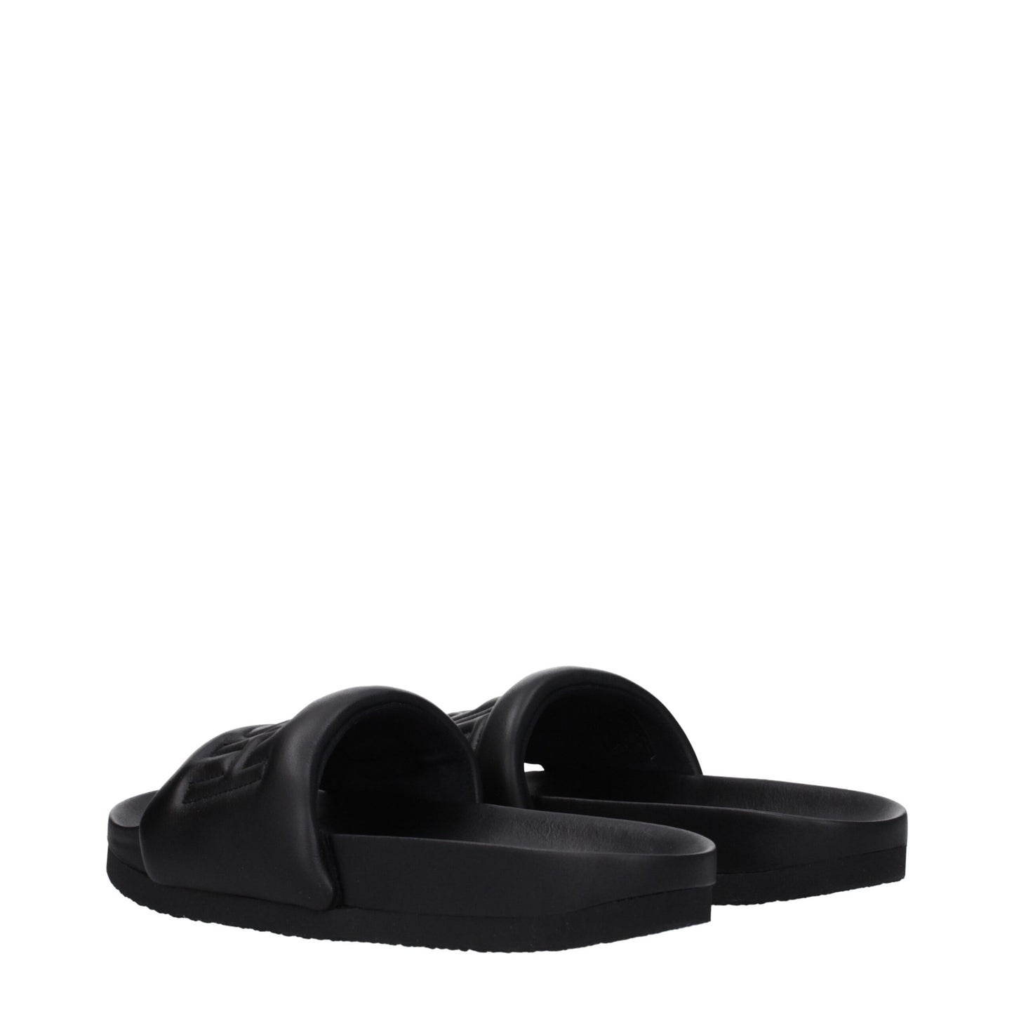 Ambush Black Leather Slippers