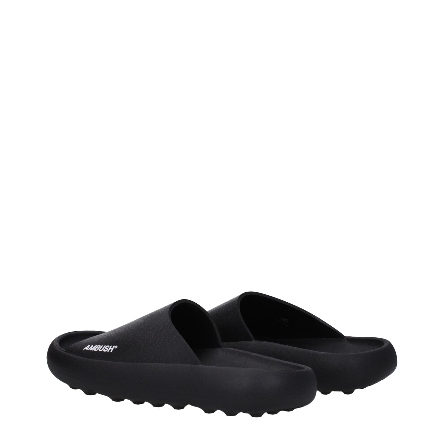 Ambush Black Cotton Slippers