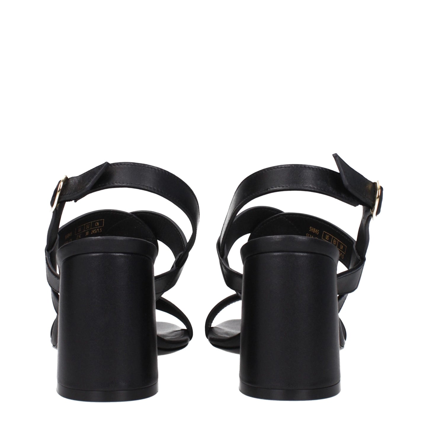 Stuart Weitzman Black Leather Platform Sandals