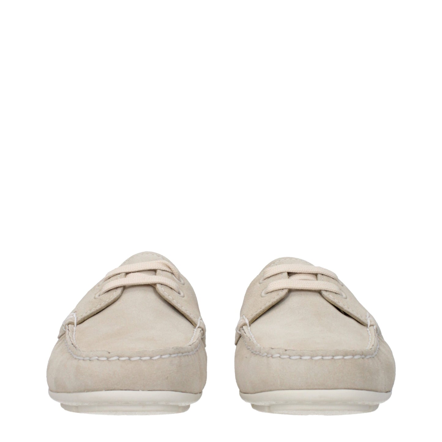 Prada Gray Leather Slip-On Loafers