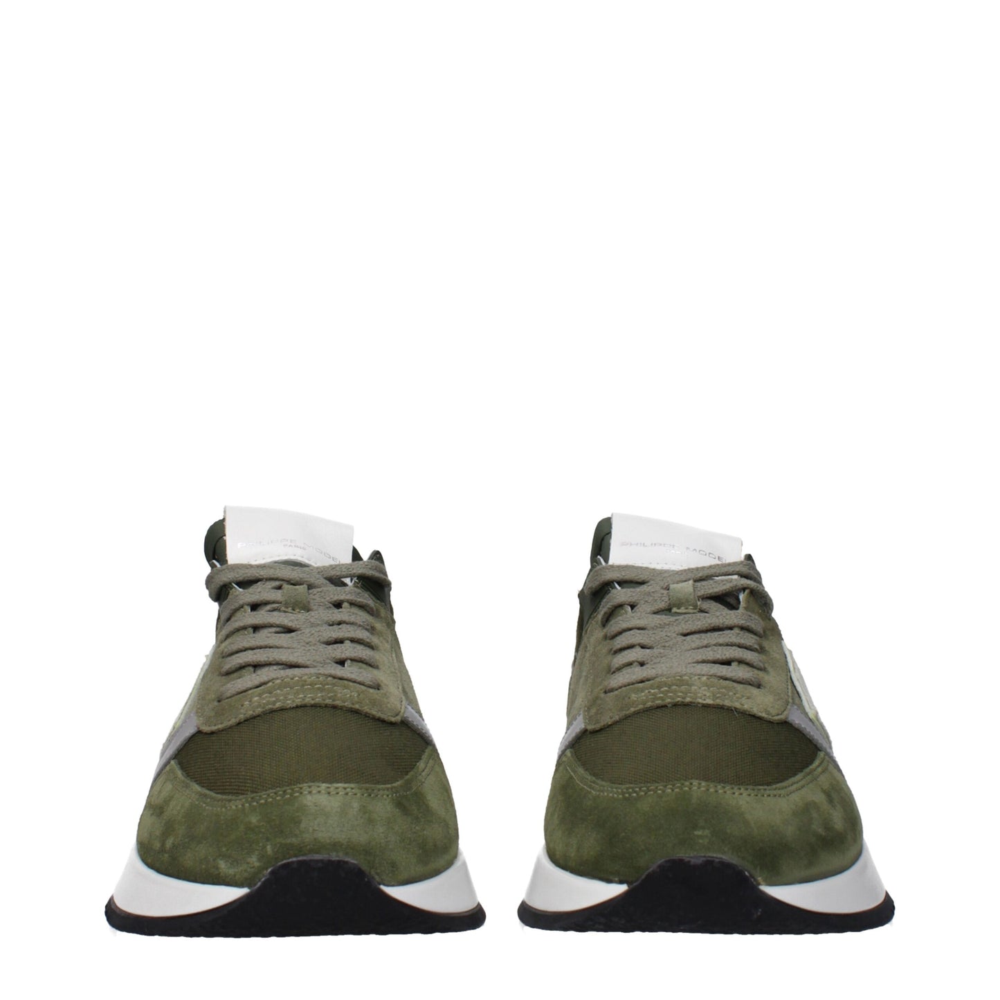 Philippe Model Green Leather Athletic Sneakers