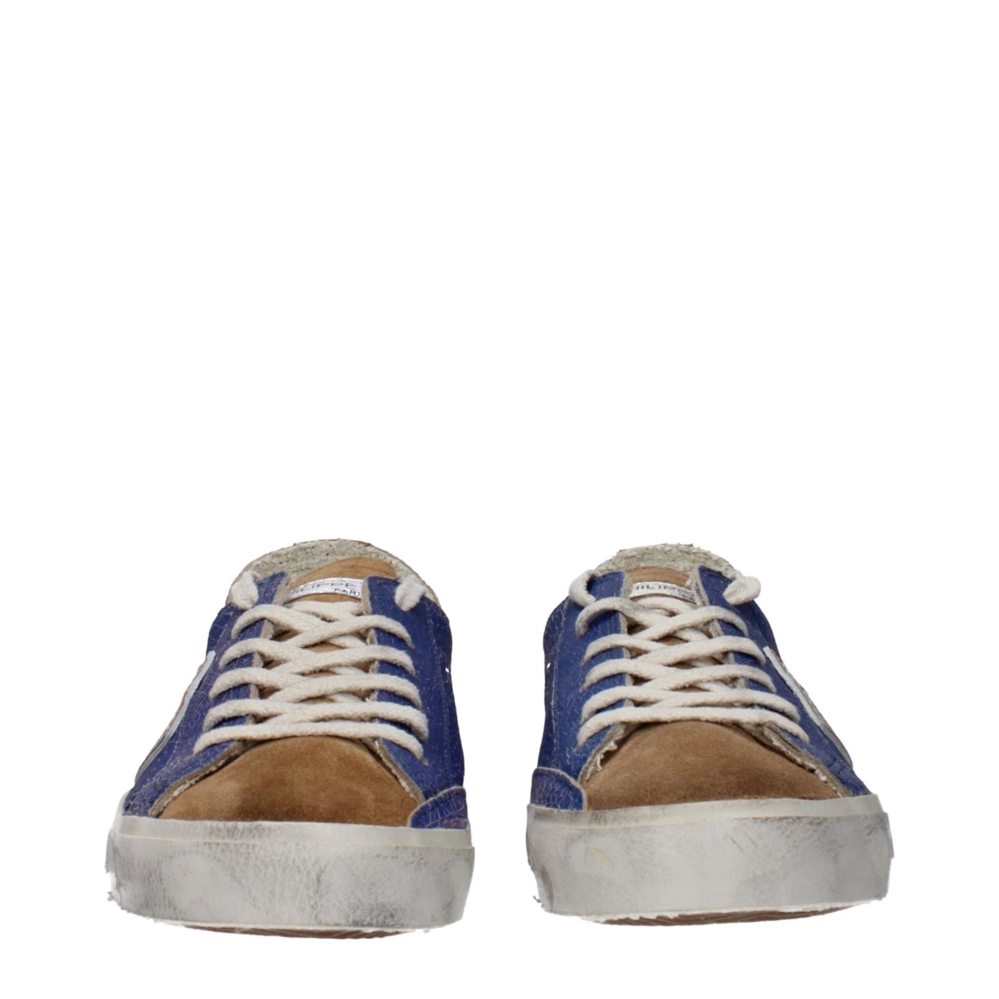 Philippe Model Blue Leather Low Top Sneakers