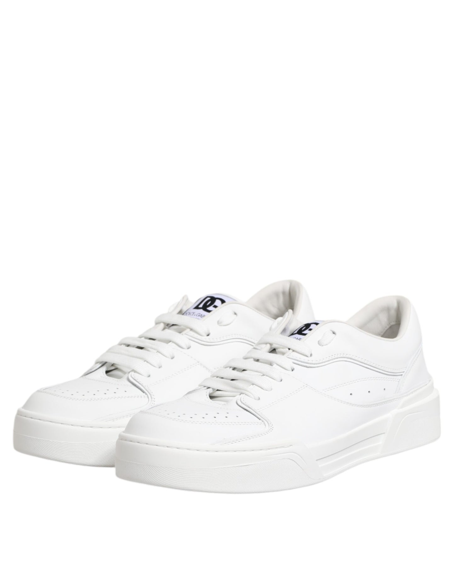 Dolce & Gabbana White Miami Leather Low Top Sneakers Shoes