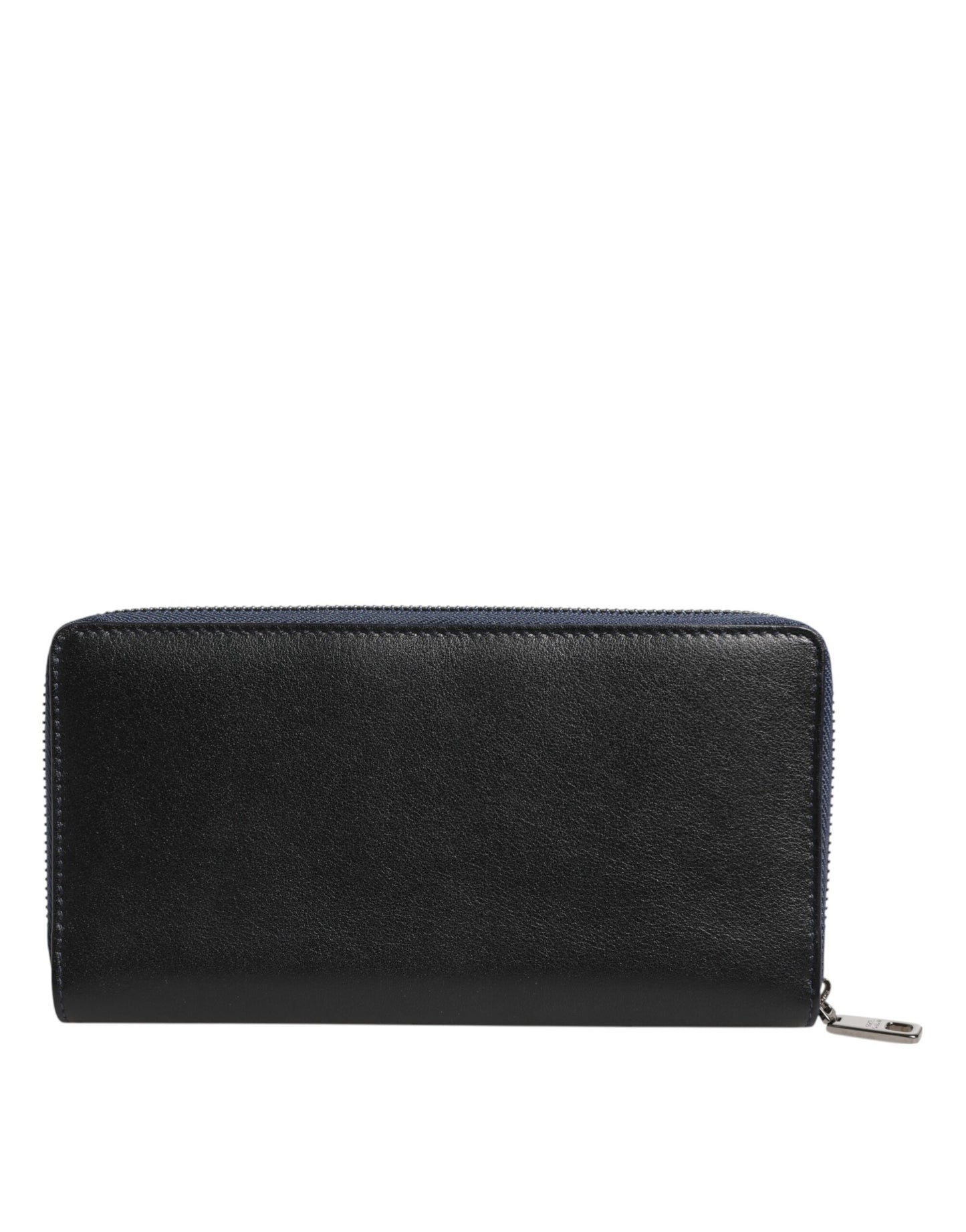 Dolce & Gabbana Black Blue Exotic Leather Men Continental Clutch Wallet