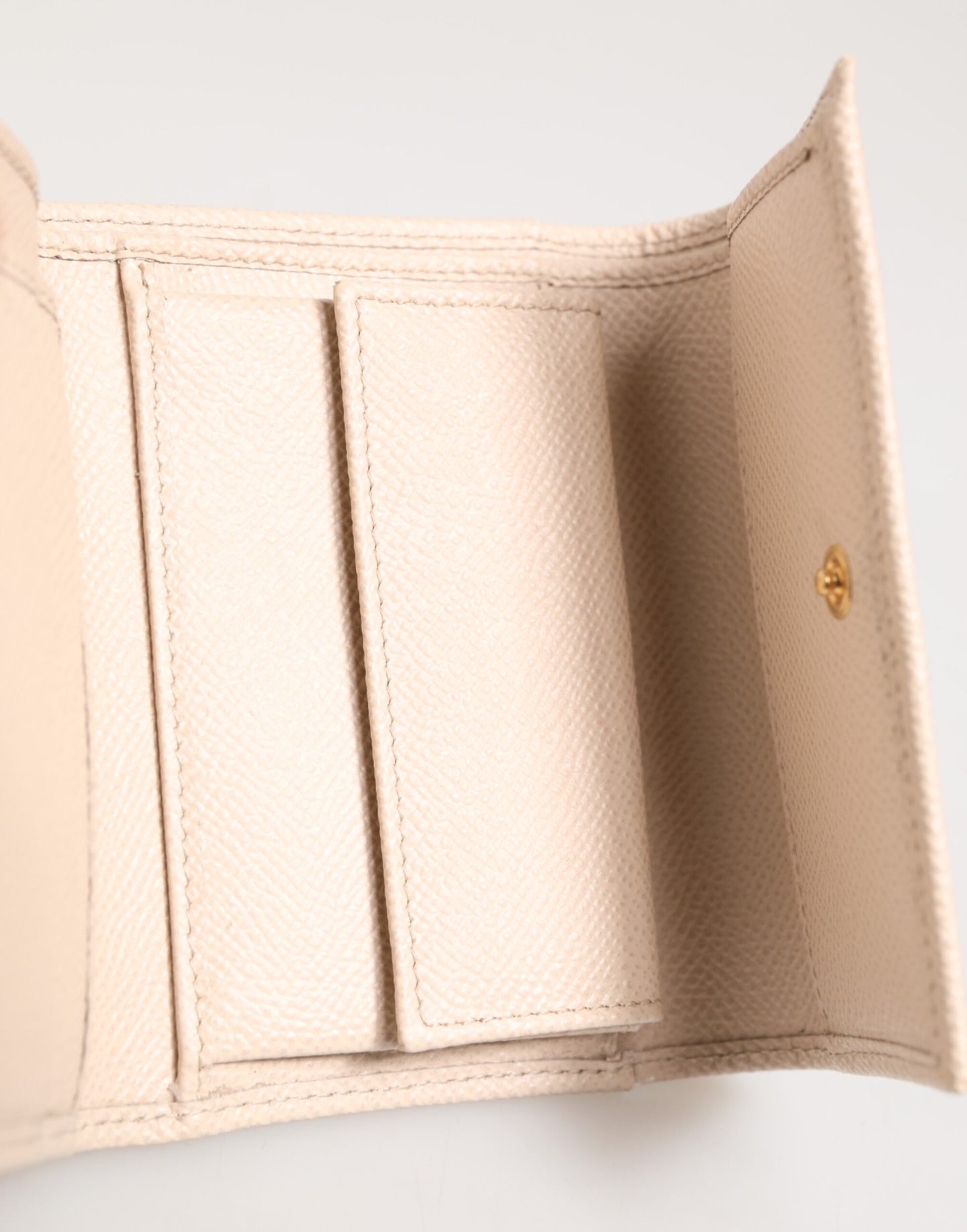 Dolce & Gabbana Light Pink Calf Leather DG Logo French Flap Wallet