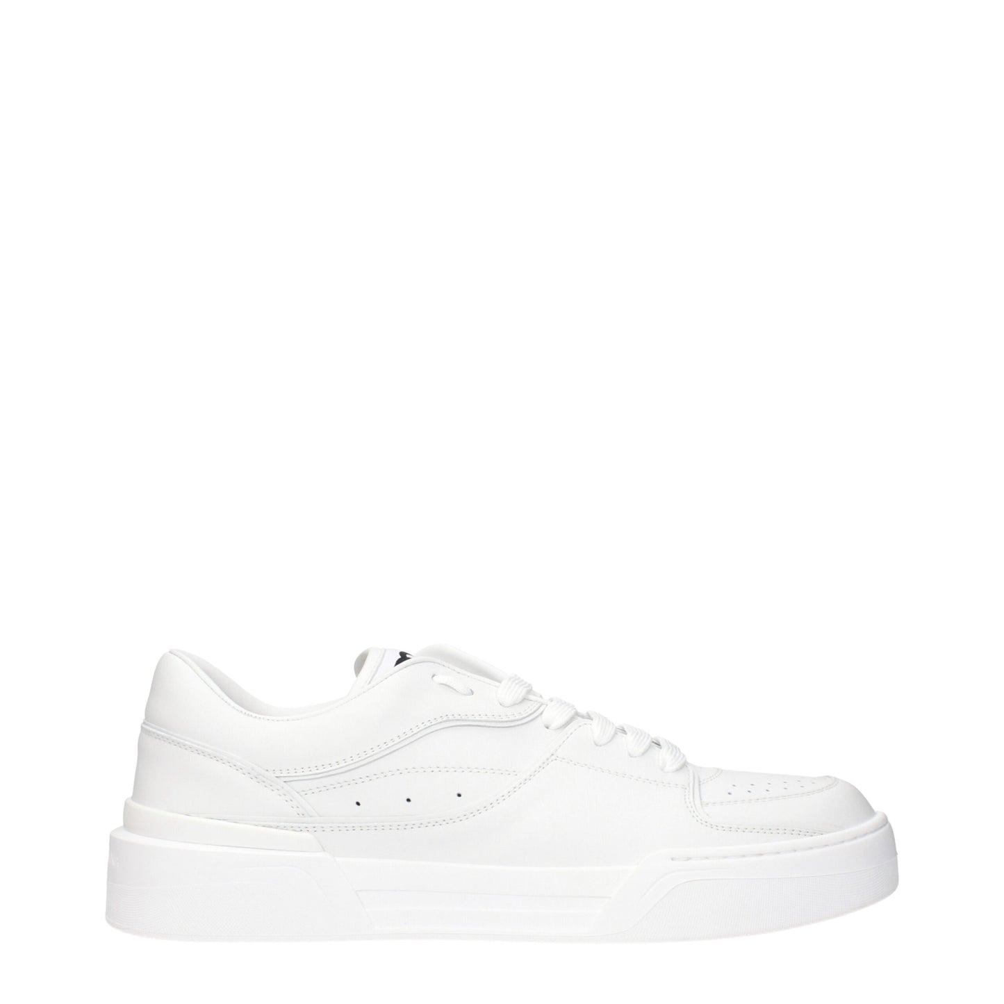 Dolce & Gabbana White Leather Low Top Sneakers
