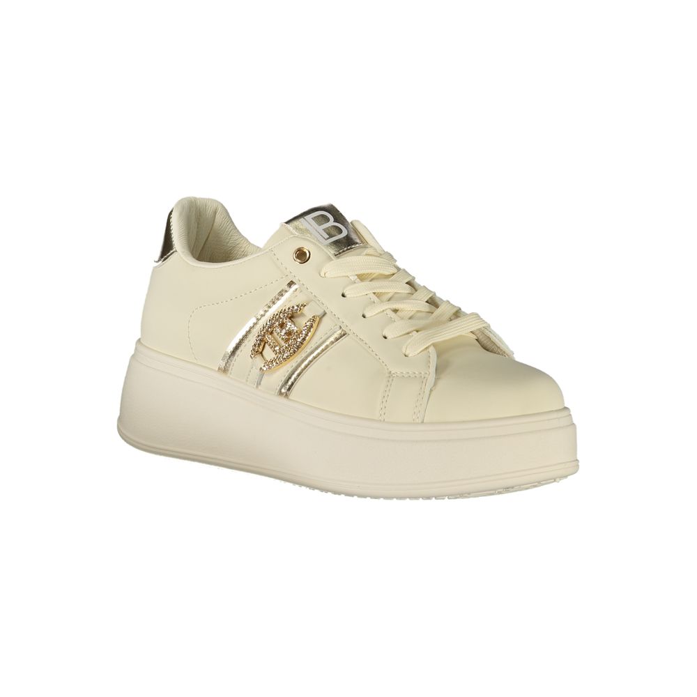 Laura Biagiotti Beige Polyurethane Women Sneaker