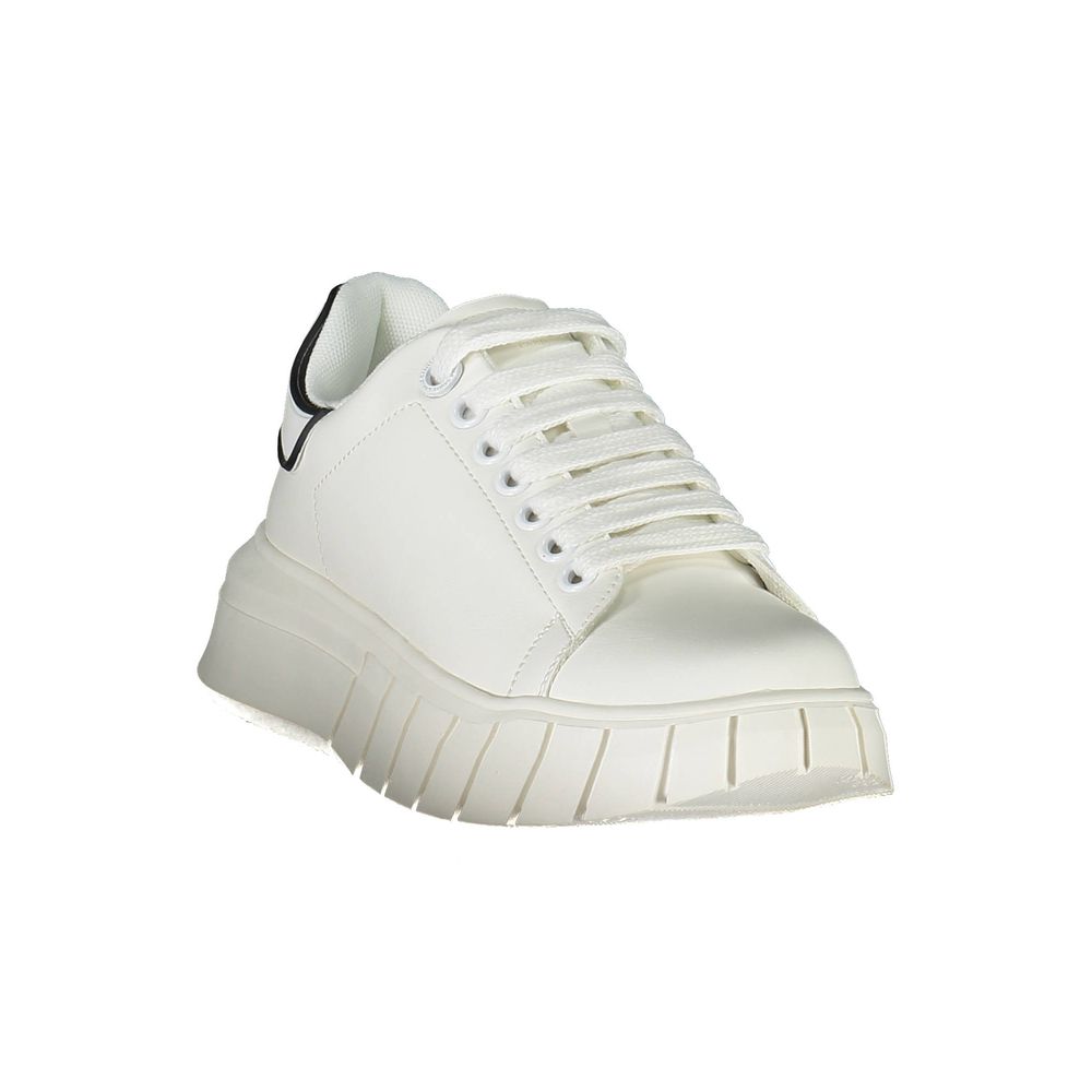 Gaelle Paris White Polyurethane Women Sneaker