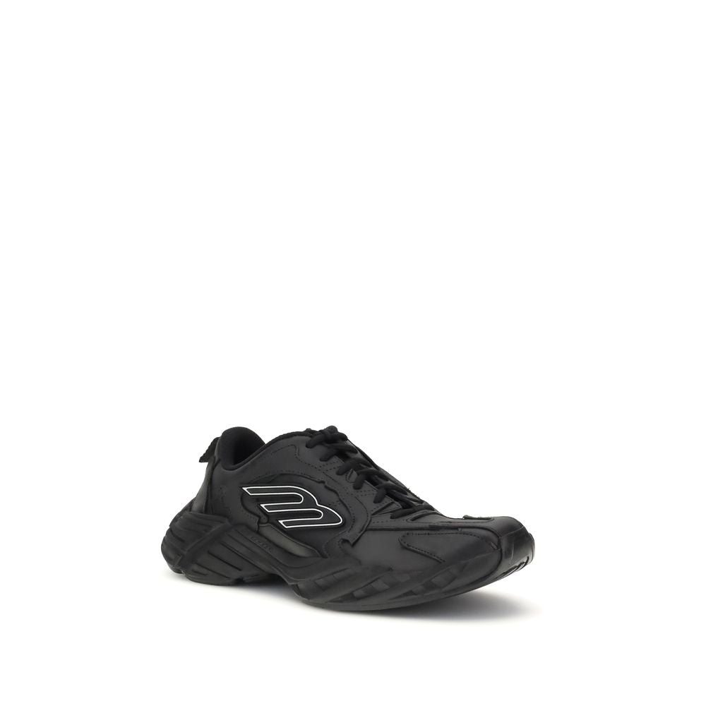 Balenciaga Black Calf Leather Bos Taurus Athletic Sneakers