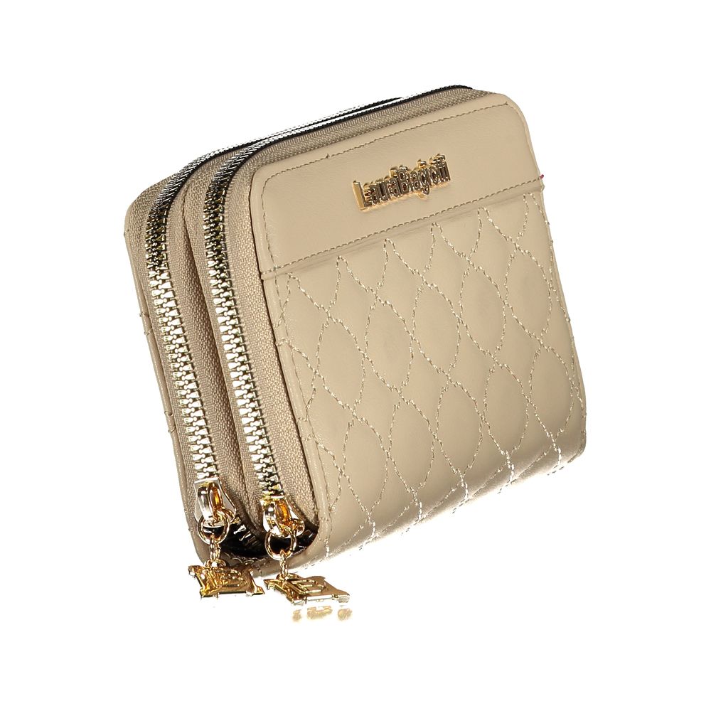 Laura Biagiotti Beige Polyurethane Women Wallet