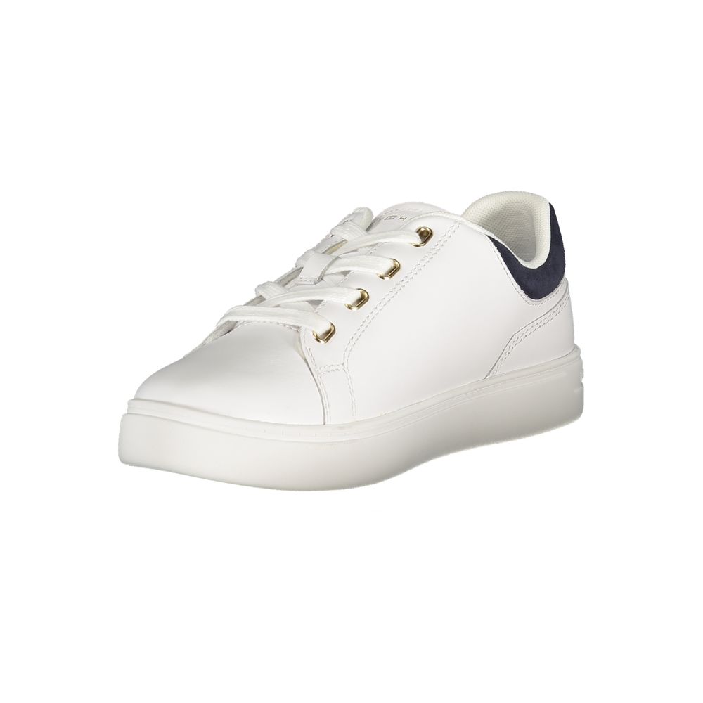 Tommy Hilfiger Bianco Polyurethane Women Sneaker