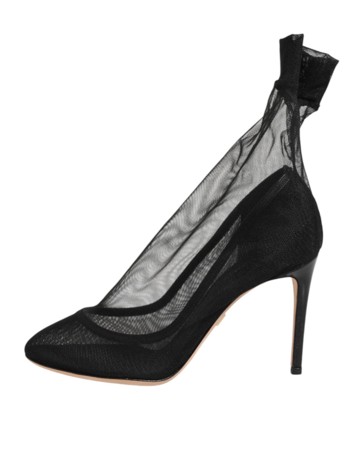 Dolce & Gabbana Black Nylon Stretch Mesh Sock Boots Shoes