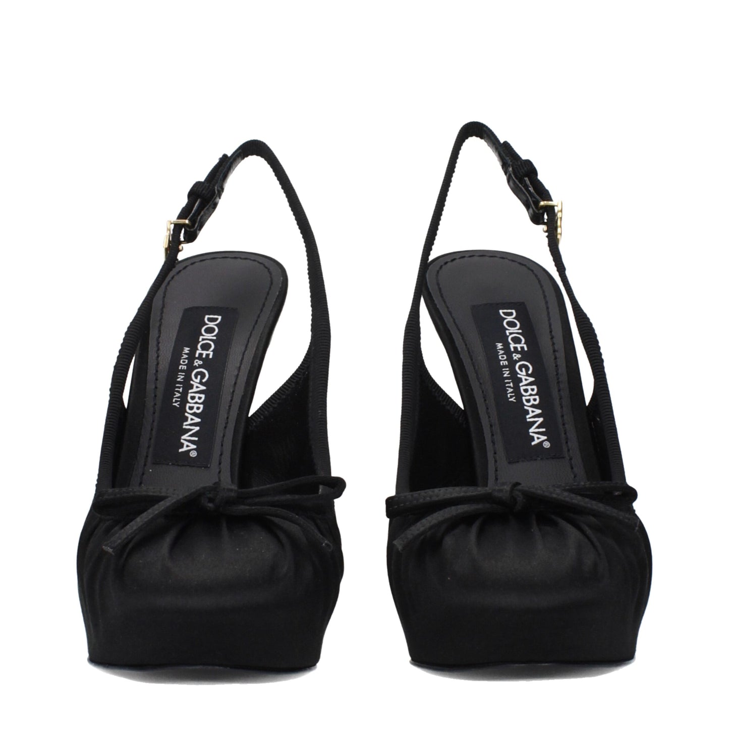 Dolce & Gabbana Black Satin High Heel Pumps