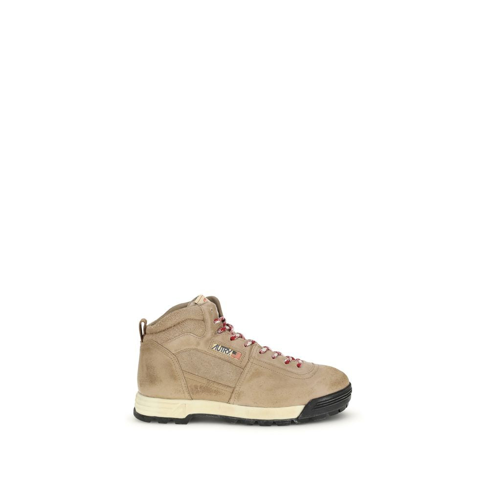 Autry Beige Rubber Lace-Up Boots