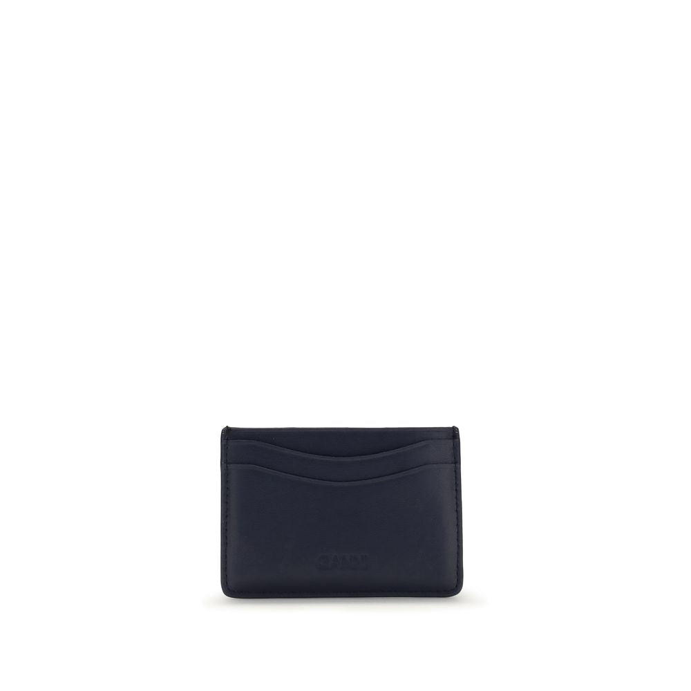 Ganni Black Recycled Leather Wallet