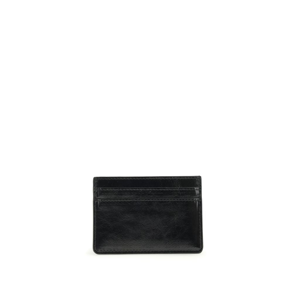 Marine Serre Black Calf Leather Bos Taurus Wallet