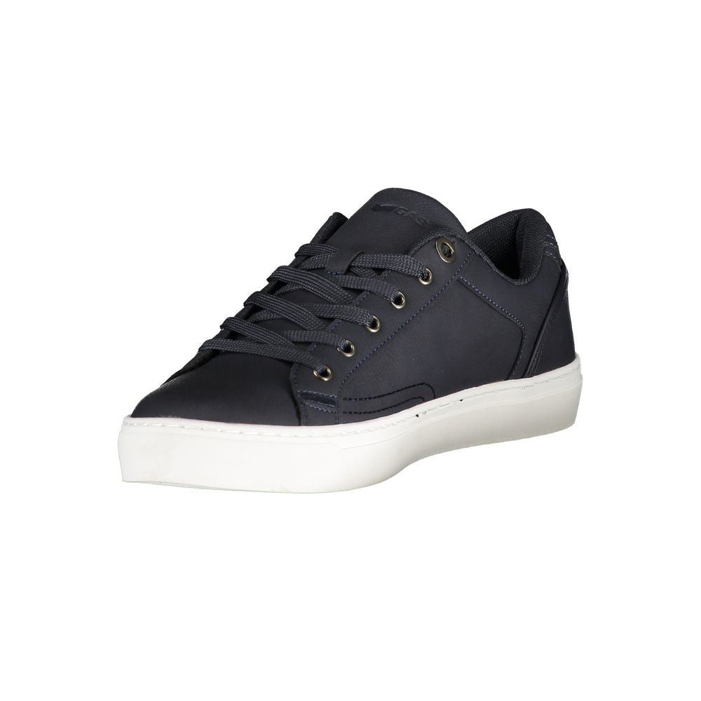 Gas Blue Polyurethane Men Sneaker