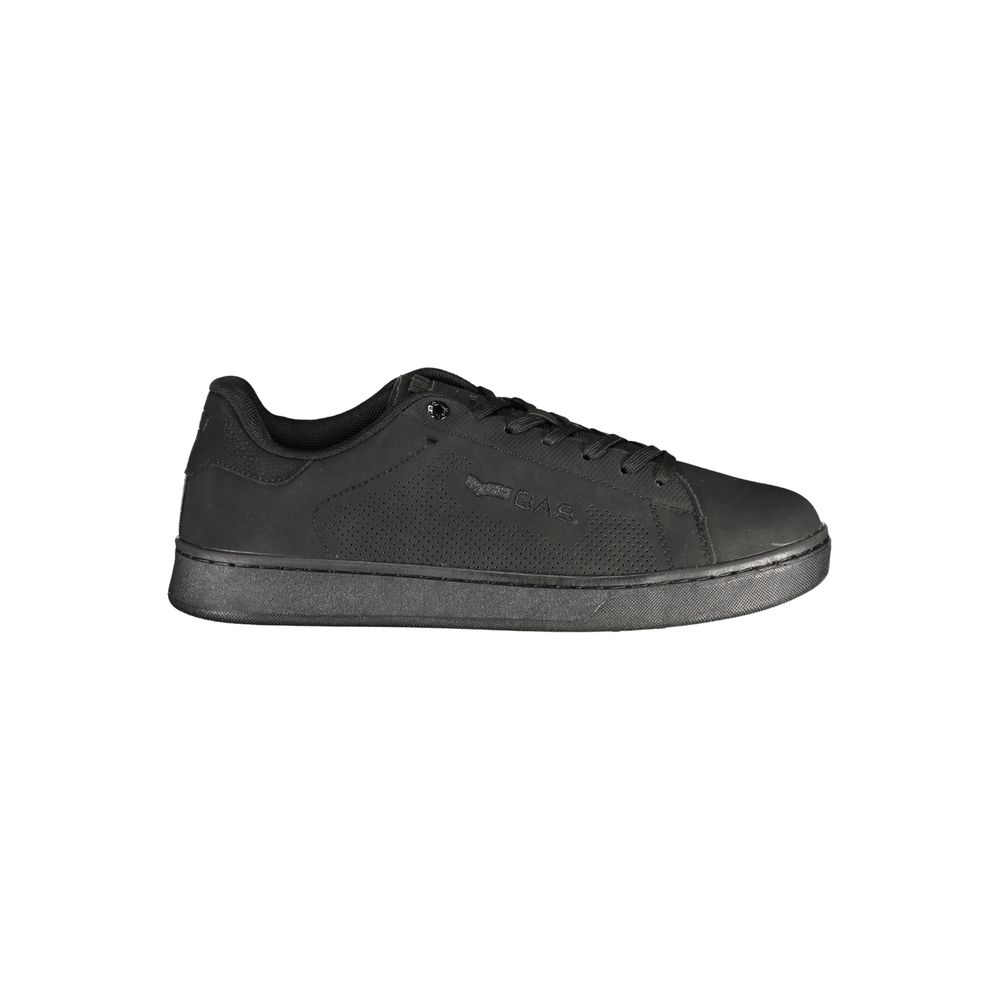Gas Black Polyurethane Men Sneaker