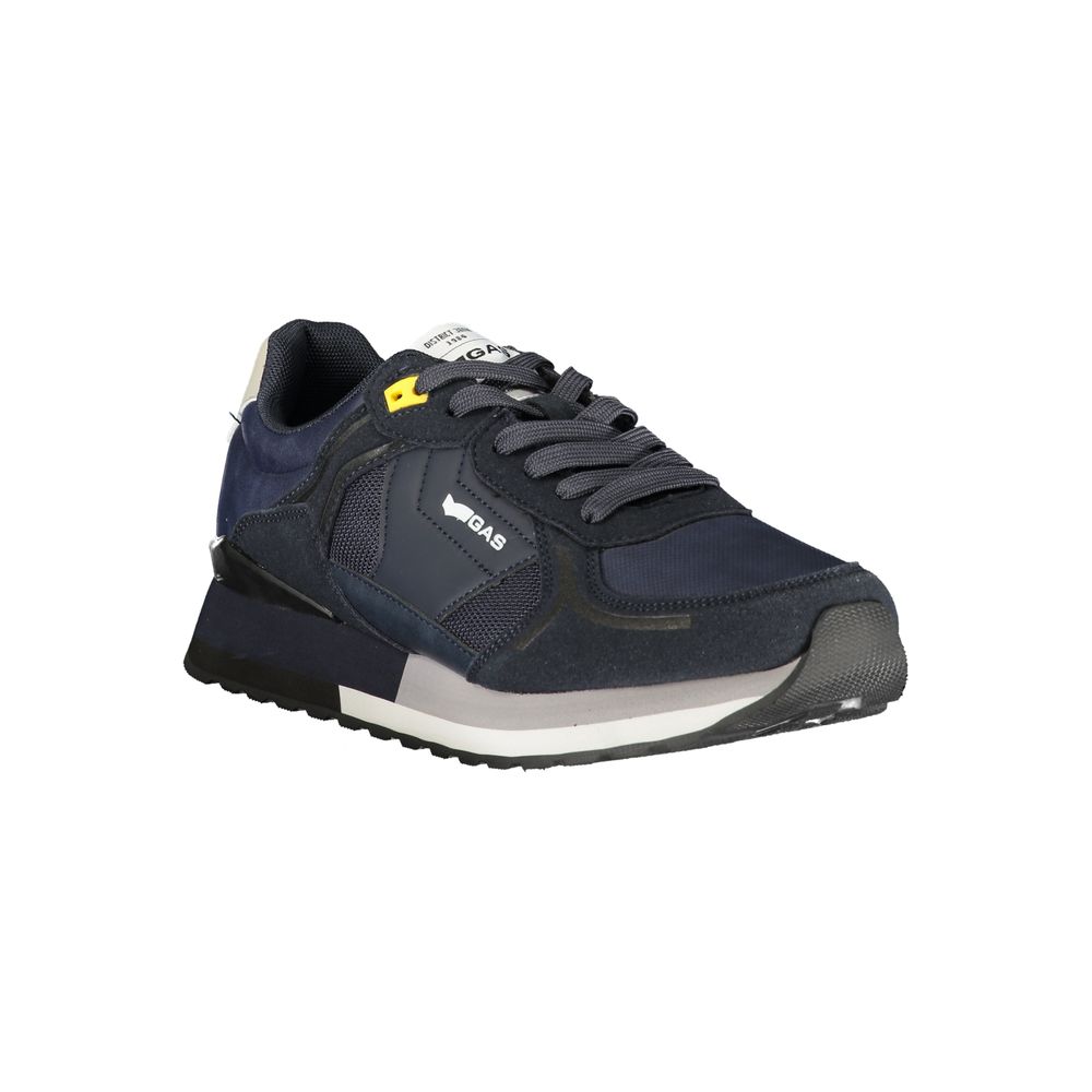 Gas Blue Polyester Men Sneaker