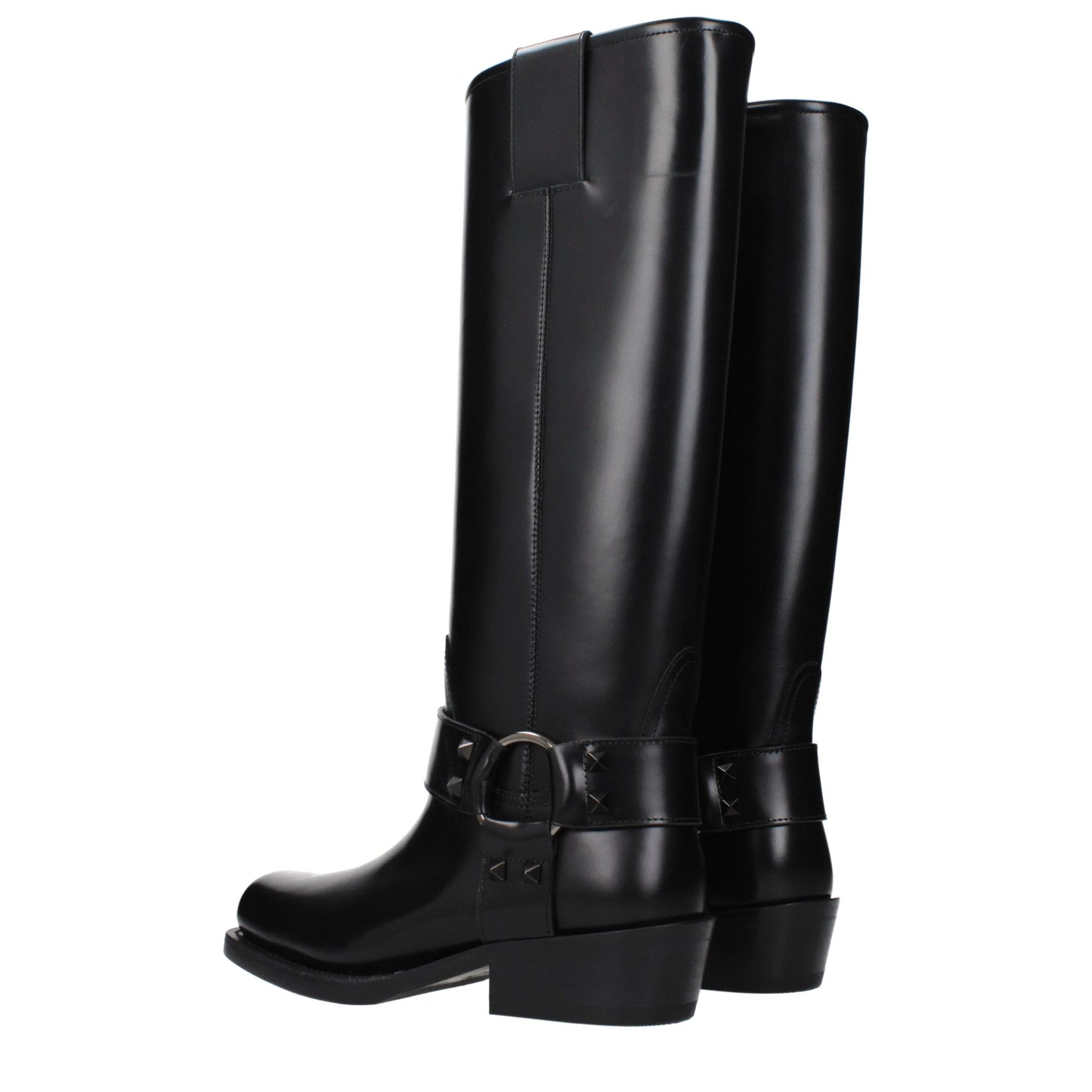 Valentino Garavani Black Leather Boots