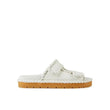 Bottega Veneta White Lamb Leather Sandals