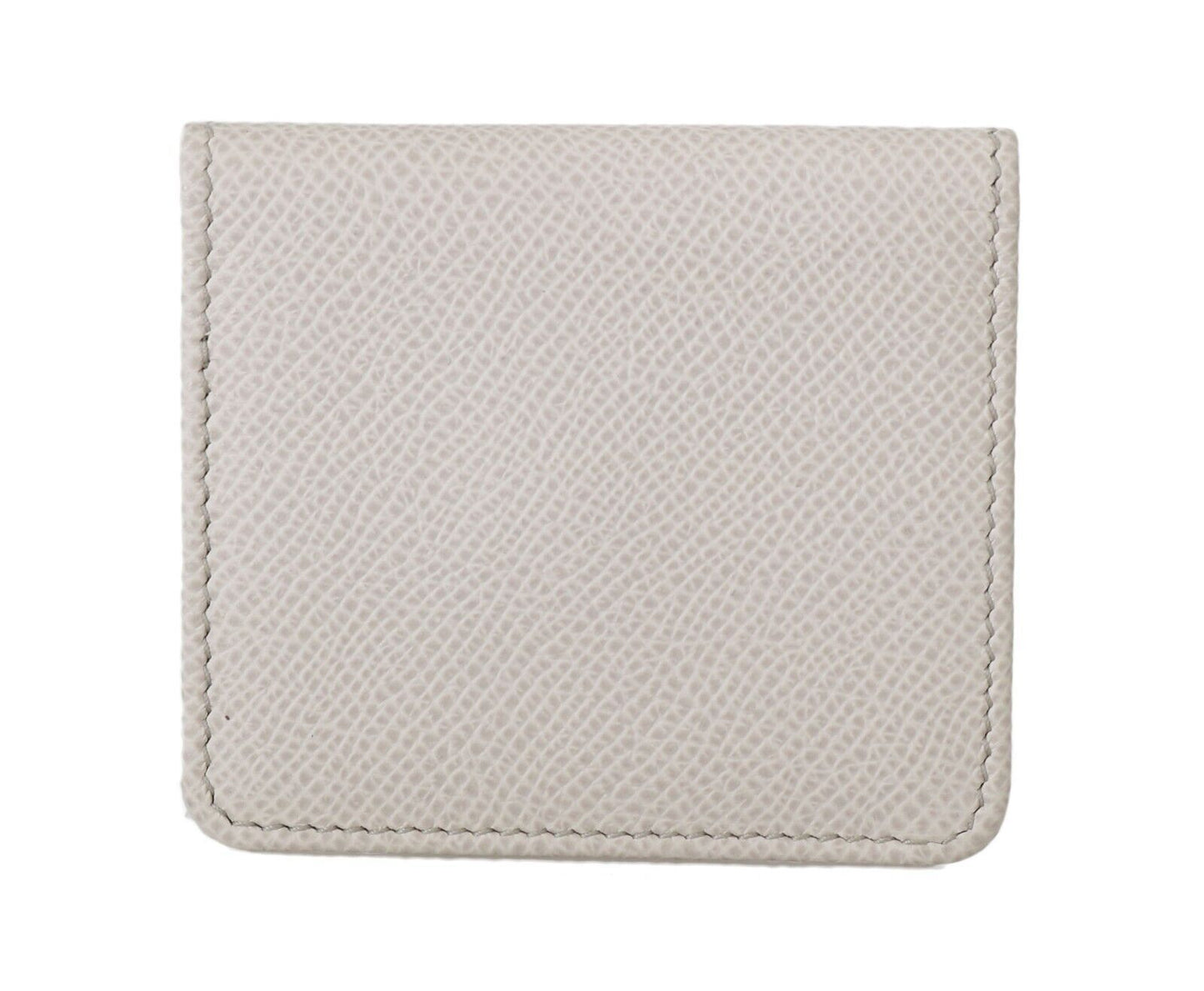 Dolce & Gabbana White Dauphine Leather Holder Pocket Wallet Cm Case