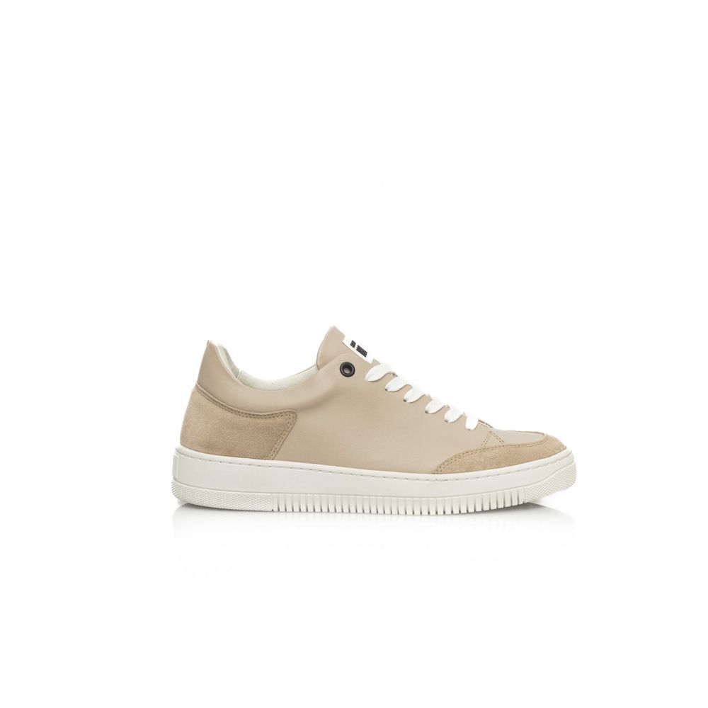 Cerruti 1881 Beige Cowhide Women Platform Sneaker