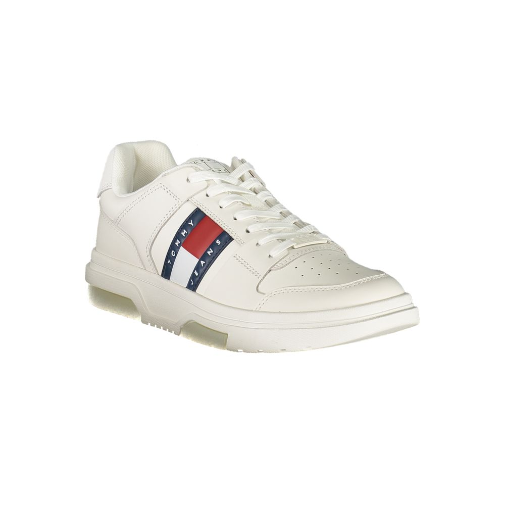 Tommy Hilfiger White Polyurethane Men Sneaker