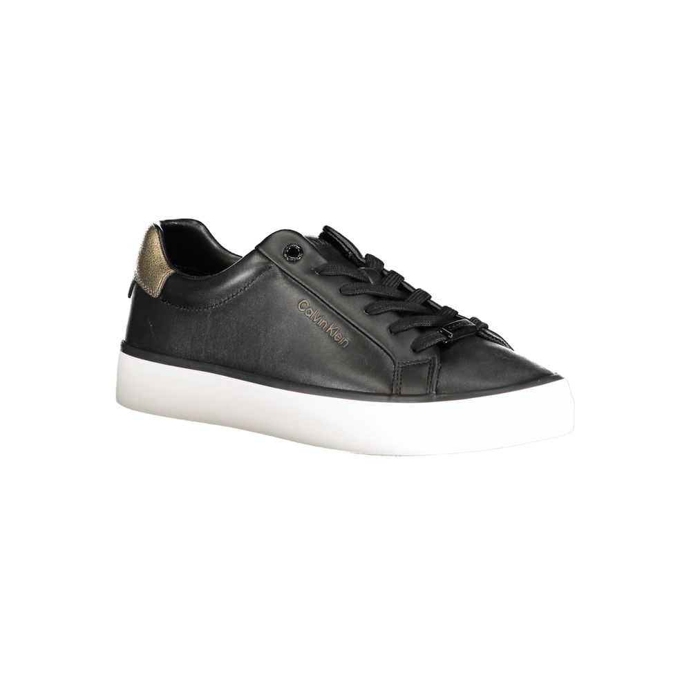 Calvin Klein Black Leather Women Sneaker