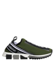 Dolce & Gabbana Green Black Slip On Sorrento Sneakers Shoes