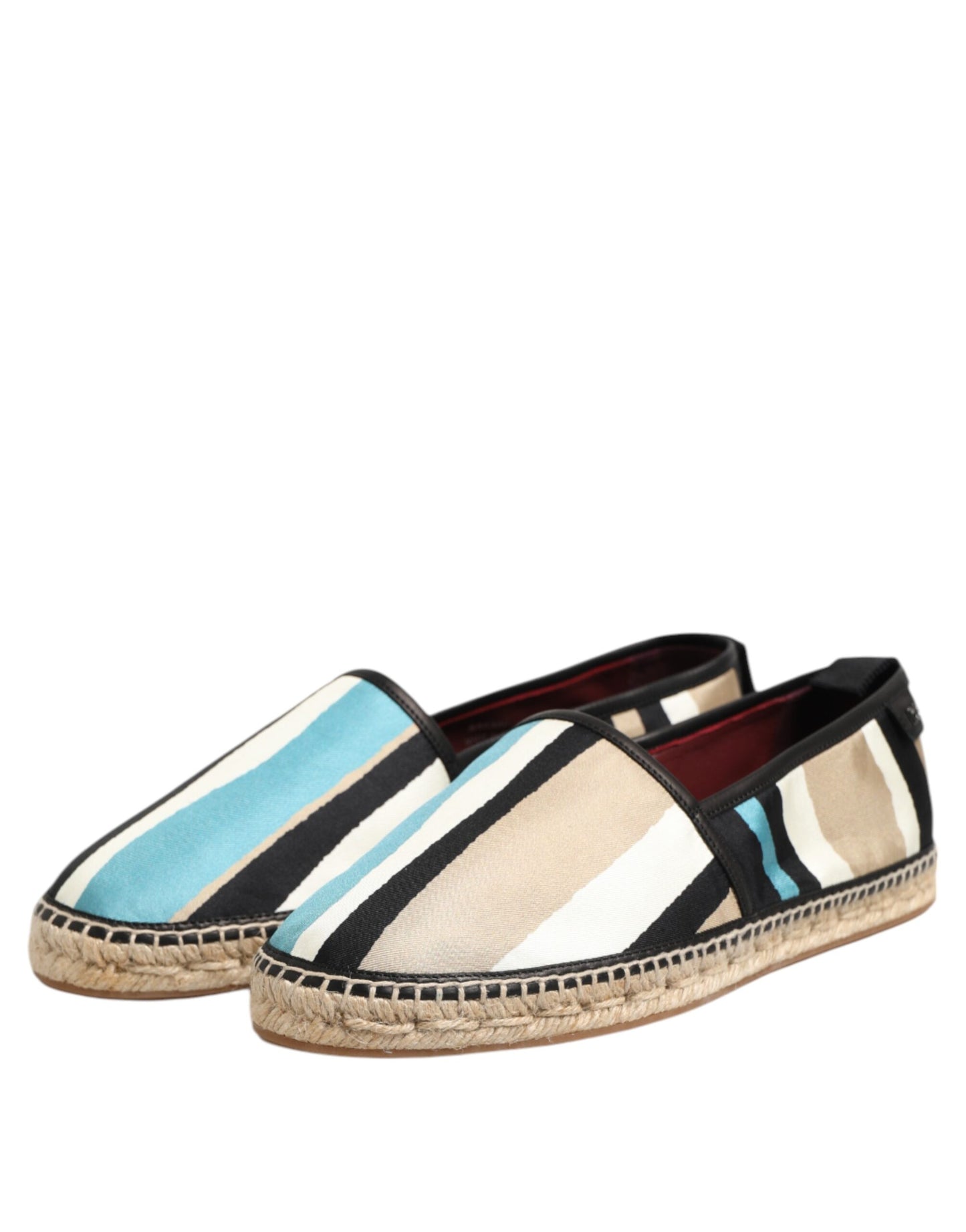 Dolce & Gabbana Multicolor Stripes Canvas Flat Espadrille Shoes