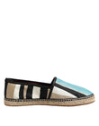 Dolce & Gabbana Multicolor Stripes Canvas Flat Espadrille Shoes