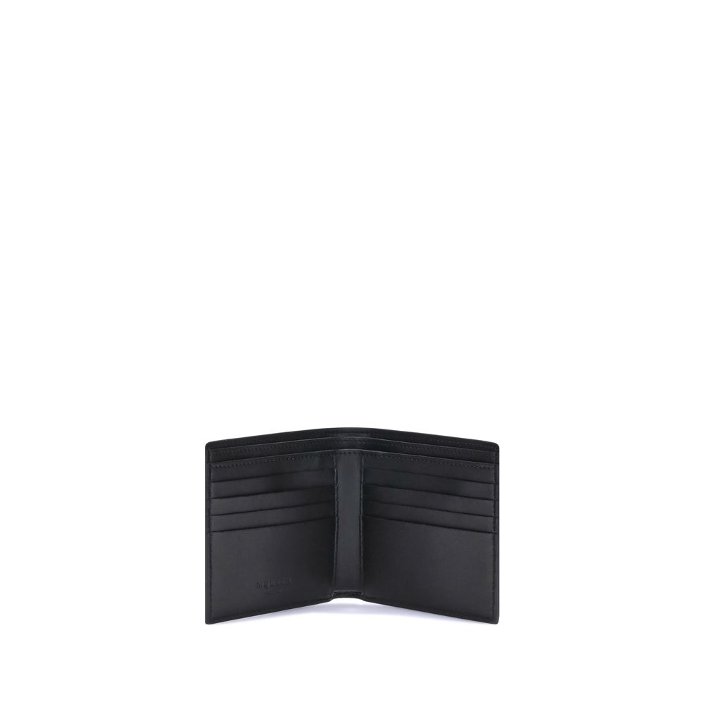 Alexander McQueen Black Calf Leather Bos Taurus Wallet