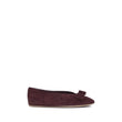 Ferragamo Bordeaux Goatskin Ballet Flats