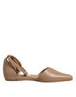 Max Mara Beige Leather Pointed Toe Sandals Ballet Flat Shoes