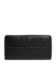 Dolce & Gabbana Black Leather Logo Plaque Zip Around Continental Wallet