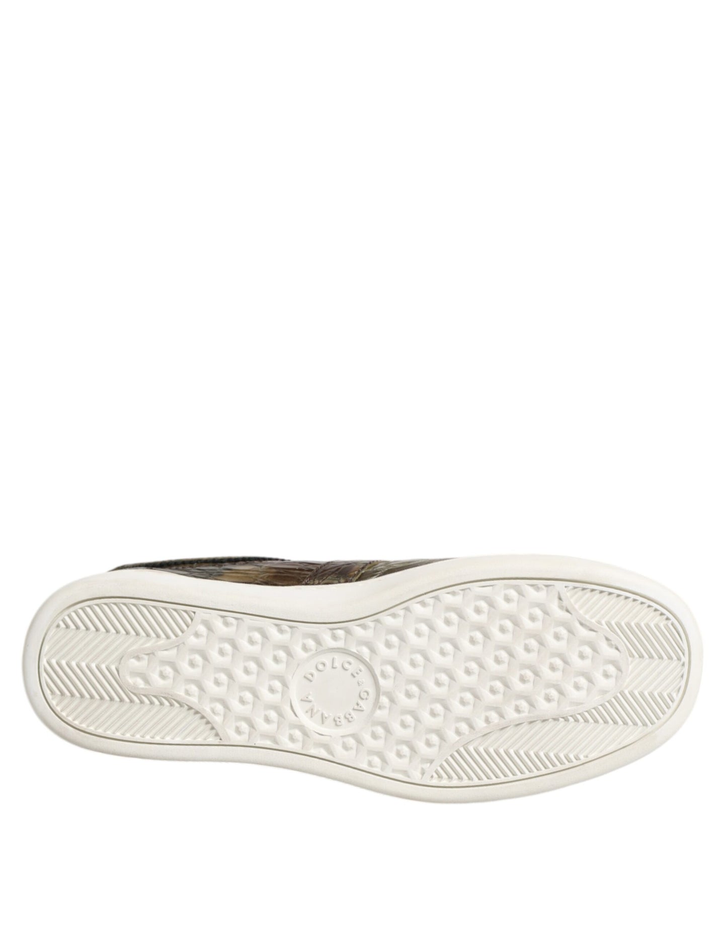 Dolce & Gabbana Brown Exotic Leather Low Top Sneakers Shoes