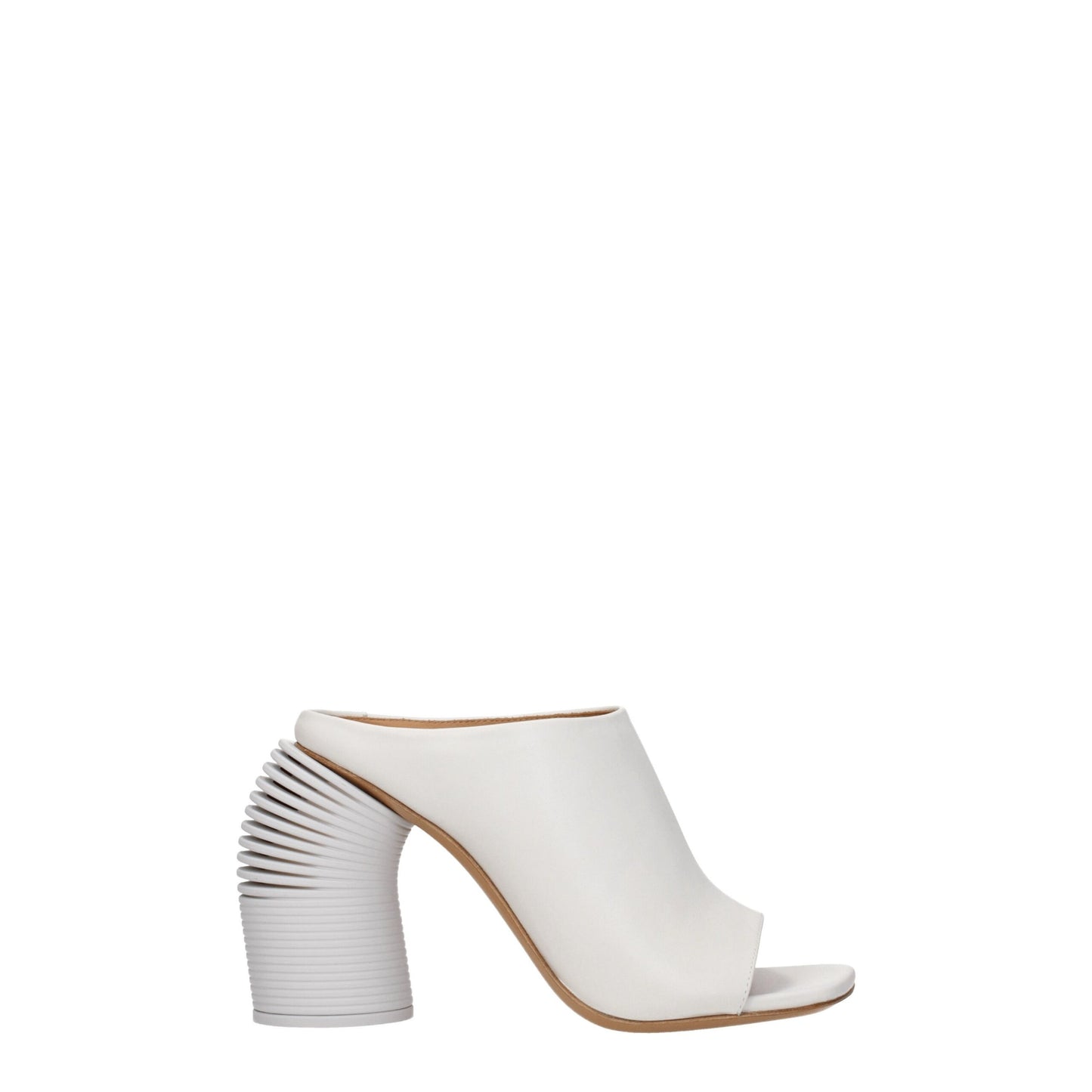 Off-White White Leather Platform Sandals