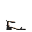 Stuart Weitzman Black Leather Flat Sandals
