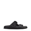 Valentino Garavani Black Leather Slippers
