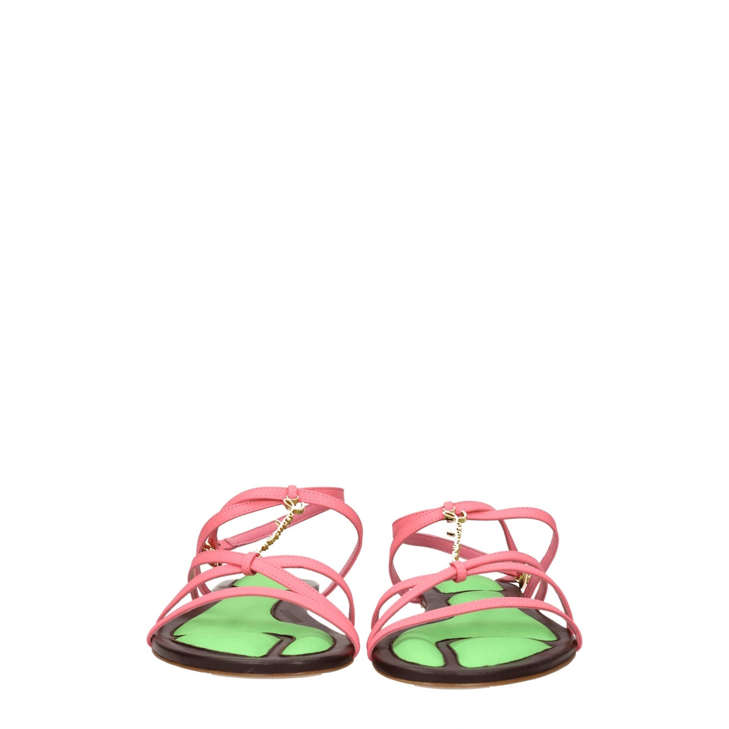 Jacquemus Pink Leather Flat Sandals